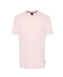 Hugo Boss Men's Tiburt 456 Linen Crew Neck Short Sleeve T-Shirt, Pink