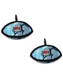 World's Tuffest Soft Dog Toy-Ultimate Odd Ball-Multiple Layers. Made Durable, Strong & Tough. Interactive Play (Tug, Toss & Fetch). Machine Washable & Floats. (Junior 2 Pack, Camo Blue)