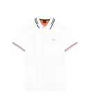 Hugo Boss Men's Paul Cotton Short Sleeve Polo, White