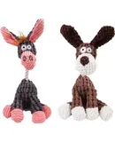 Vianys Bite Buddy, Shirem Bite Buddy, Bite Buddy Chew Toy for Dogs, Indestructible Dog Toy with Squeak, Cute Soft Resistant Dog Toys for Aggressive Chewers (2 PCS C)