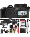 Canon EOS R50 Mirrorless Camera Body + Cardiod Condenser Shotgun Microphone + Tripod + Transcend 64GB SDXC Card + Photo Video Editing Suite + Camera Bag + Rubberized Spider Tripod + Cleaning Kit + Card Holder + Lens Cap Holder + Cleaning Pen + Dust Blower