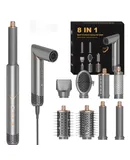 Folding hot air comb 8-in-1 High speed brushless hair dryer Curling iron One-piece curly straight hair brush comb