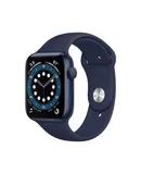 Apple Watch Series 6 (GPS, 44mm) - Blue Aluminum Case with Deep Navy Sport Band (Renewed)