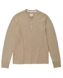 Rag & Bone Men's Classic Cotton Long Sleeve Henley, Taupe