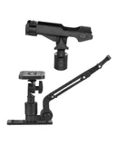 Kayak Fish Finder Mounting Plate Kayak Boat Transducer Mounting Arm with Adjustable Fishing Pole Holder