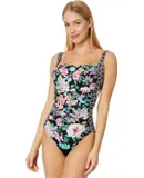 Johnny Was Women Floral Ruched One-Piece Swimsuit Multi