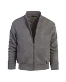 Gioberti Men's Faux Suede Bomber Jacket with Warm Light Inner Padding