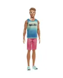 Barbie Ken Fashionistas Doll #192, Brown Cropped Hair, Vitiligo, Malibu Tank & Red Shorts