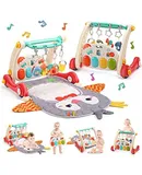 8PCS Baby Crib Pull Rings, Baby Bed Stand Up Rings, 4 Colors Baby Cot Hanging Ring, Walking Assistant Pull Up Ring for Infant Baby Toddler