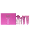 Moschino Toy 2 Bubble Gum by Moschino for Women - 4 Pc Gift Set 3.4oz Eau de Toilette Spray, 0.33oz Eau de Toilette Spray, 3.4oz Body Lotion, 3.4oz Bath and Shower Gel