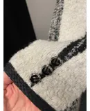 Azi Tweed Blazer In Black And White