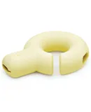 Falcon Treat Dispensing Dog Toy Interlocking Design, 2 Cavity Dog Toy Treat Dispenser for Dry Food & Spreads Interactive & Solo Play No BPA Yellow