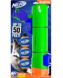 Tennis Ball Blaster Dog Toy Gift Set, Tennis Ball Dog Fetch Toy Launches up to 50 ft, Dog Ball Thrower for All Breeds Includes Green Tennis Ball Launcher and 3 Dog Tennis Balls