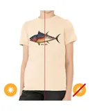 Men Crew Tee - Big Fish - Beige by DelSol for Men - 1 Pc T-Shirt (YM)