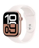 Apple Watch Series 10 [GPS 46mm case] Smartwatch with Rose Gold Aluminium Case with Light Blush Sport Band - M/L. Fitness Tracker, ECG App, Always-On Retina Display, Water Resistant
