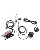 Bicycle Headlight and Tail Light Set Ebike Turn Signals Front and Back Light Electric Bike Light Horn Kits with Switch 24-48V
