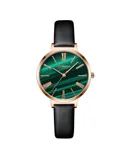 Women's Quartz Watches Waterproof Quartz Watches Leather Strap Watches Fashion Casual Watches，Black