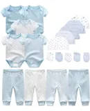 Unisex Baby Layette Essentials Giftset Clothing Set 19-Piece For Newborn Baby 3-6 Months