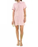 English Factory Nancy Textured Dress In Pink
