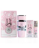 Lattafa Yara 2-piece Fragrance Bundle for Women (3.4 Oz Eau de Parfum Spray + 0.34 Oz Concentrated Perfume Oil)