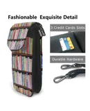 Bookworm Antique Book Library, Vintage Book Shelf Pu Leather Crossbody Phone Bag Card Slots Flip Phone Purse With Adjustable Strap 7.6x4.9inch