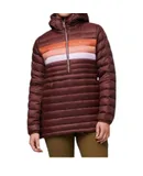 Cotopaxi Fuego Down Hooded Pullover In Chestnut Stripes