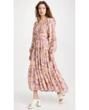 A.L.C. Women's Iman Dress, Canary/Iris Multi Floral Maxi Dress
