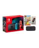 Nintendo Switch Neon Bundle With Accessories and Detective Pikachu Returns Game