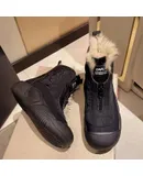 New autumn and winter retro versatile fashionable snow boots soft sole ultra-light plus velvet women's shoes increased anti-slip style