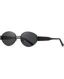 Retro Oval Sunglasses for Womens Men UV400 Trendy Sunglasses Protective Fashion Classic Tone Metal Sun Glasses