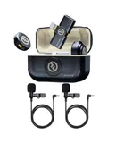 Hollyland LARK M2 Wireless Lavalier Microphone with Lightning Plug (Duo,Shine Charcoal) + 2x Vipro Professional Lavalier Condenser Microphone