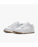 Nike Women's Dunk Low Premium Next Nature Sneaker In White/football Grey-Gum Light Brown