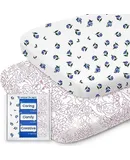 Bassinet Sheets for Baby Boy & Girl,  Bassinet Mattress Cover, Bedside Sleeper Bassinet Sheets, Bassinet Mattress Sheets, Cradle Sheets, Moses Basket Sheet, Baby Sheets for Bassinet