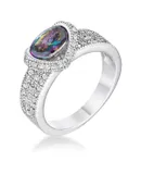 1.6 Ct Mystic Oval CZ Ring