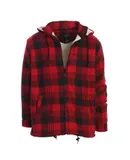 Gioberti Mens Sherpa Lined Flannel Jacket with Removable Hood
