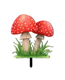 GardenMushroomFigure Decorative Plant Sticks Accessories Lawn Ornaments Statue Outdoor Yard Sign Lawn Decoration Ref 7859