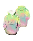I am Kenough Hoodie 3D Tie Dye Print Long Sleeve Hoodie Pullover for Men Women 6XL Green