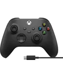 Microsoft Xbox Core Wireless Gaming Controller + USB-C® Cable – Carbon Black – Xbox Series X|S, Xbox One, Windows PC, Android, and iOS