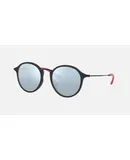 Anteojos Lentes de Sol Ray Ban Round Fleck RB2447MF F61430 52-21 | Color Negro/Plata | Protección UV | Unisex Hombre Mujer | Ancho Lente 52 mm | Altura Lente 47 mm | Tamaño Puente 21 mm | Tamaño Varilla 140 mm