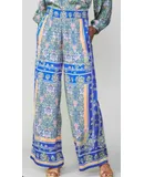 Current Air Curacao Pant In Green- Blue Multi