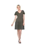 Women's Short Sleeve V-neck Tiered Dress