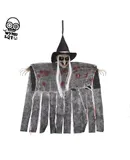 Halloween witch decorative props voice-activated light-emitting gauze hanging ghost hanging decorations set party outdoor scene decoration props-Witch in Blood 100cm