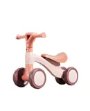 Children's balance car 1 to 3 years old, no pedal scooter, baby toddler four-wheel baby scooter, pink