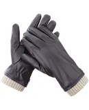 Gallery Seven Men's Button Touchscreen Lined  Winter Gloves-Cinnamon-Small