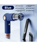 Folding car vacuum cleaner portable wireless handheld mini household large suction dust vacuum cleaner Suitable for office, home, car and other scenes-S690 blue [color box packaging}