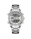 NAVIFORCE Quartz Digital Electronic Men Watch Dual Time Date Week Display Backlight 3ATM Waterproof Male Luxury Watches Fashion Masculine Wristband for Daily Life Business Men's Gifts