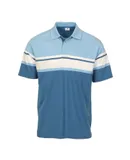 Gioberti Mens Stripe Short Sleeve Polo w/ Chest Pocket