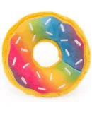 Original Donutz No Stuffing Rainbow Toy, Rainbow Dog Toy with Squeakers, Plush Dog Toys for Aggressive Chewers, Summer Dog Toys, Rainbow Dog Pride Accessories