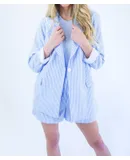 Hyfve Montauk Status Blazer And Short Set In Blue