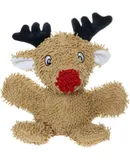 MIGHTYMicrofiber Ball Medium ReindeerHoliday Made with Squeaker Balls and Minimal Stuffing. Strong & Tough. Interactive Play. Machine Washable & Floats